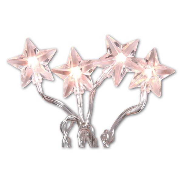 LED white star garland