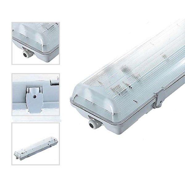 1M20 waterproof case for 2 x LED tubes