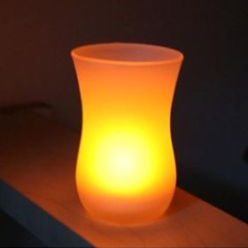 Led candle light + candle holder glass
