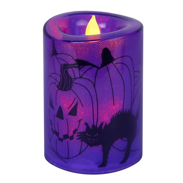 LED luz de la vela Púrpura de Halloween