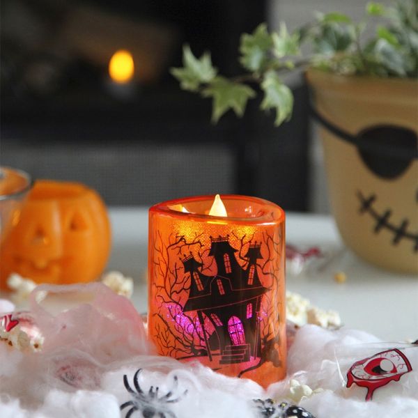 LED candle Orange Halloween
