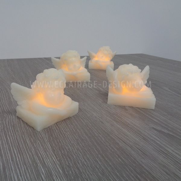 4 Kerzen LED-Engelchen