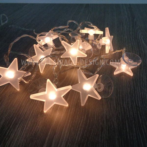 Garland on batteries Stars with suction cup