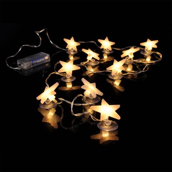Garland on batteries Stars with suction cup