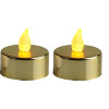 2 velas LED de oro