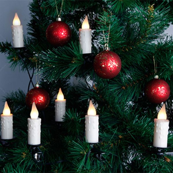 Garland led lights 10 candles for christmas tree
