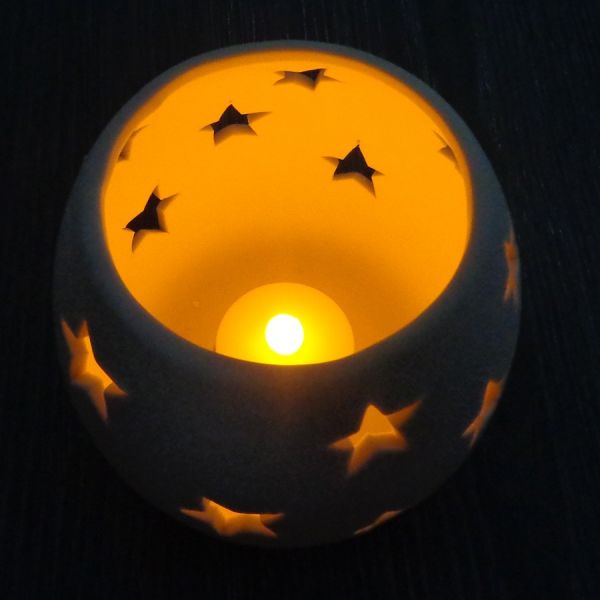 Candle holder led candle light ceramic