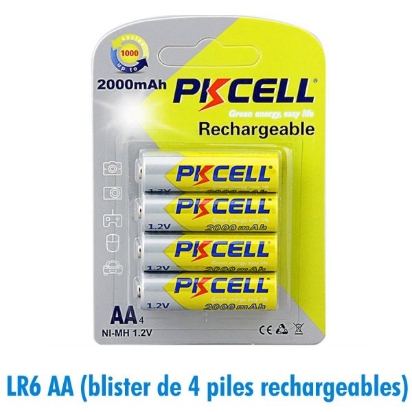 Pilas recargables AA LR06 1.2 V 2000mAh PKCell