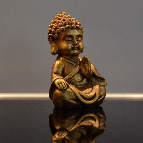 Statuette, Buddha, vergoldet