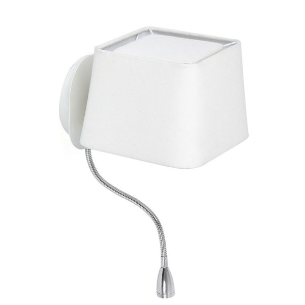 DULCE Lámpara de la lámpara de pared de color blanco con luz de lectura LED
