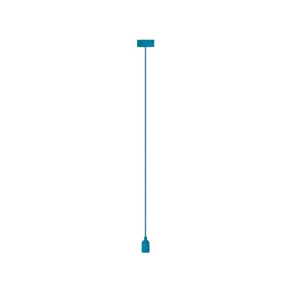 Suspension design luminaire en cordage bleu
