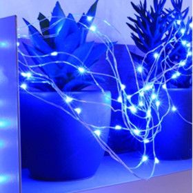 Guirlande 150 micro LED bleu animée