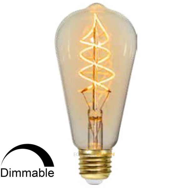 Dimmable bulb decorative filament E27 warm White
