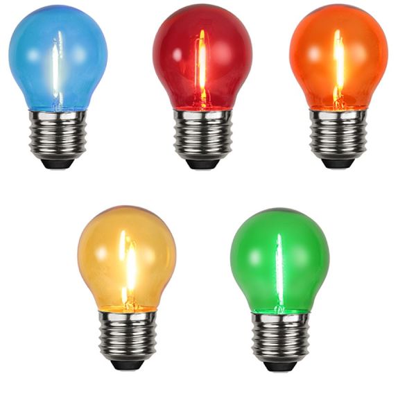 Pack de 5 bombillas E27 de Filamento LED de color Café