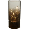 Vase décoratif lumineux verre fumé 20cm