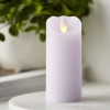 Kerze aus wachs lila blass 13cm