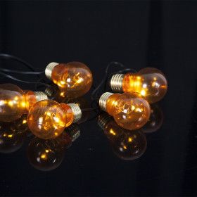 Garland 5 light bulbs amber