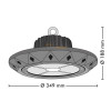 Gamelle suspension industrielle HIGH BAY UFO 150W IP65