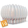 Lot de 10 ampoules E14 4W Filament FROST