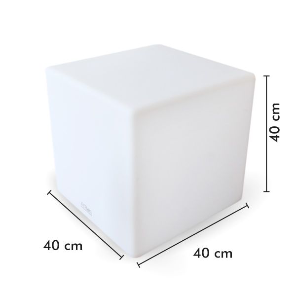Cube lumineux rechargeable 40cm