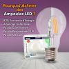 E27 LED bulb filament 4W smoked Glass dimmable