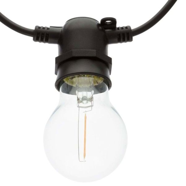 Girlande Guinguette E27 filament LED-10-lampen-warmes Weiß