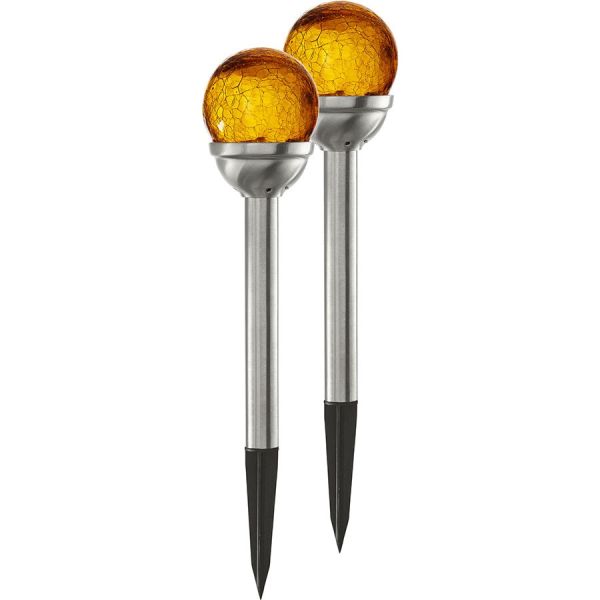 2 Balises solaire décorative ambrée PATH LIGHT