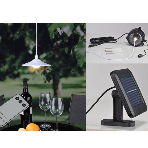 Solar lamp has suspend with remote control ignition