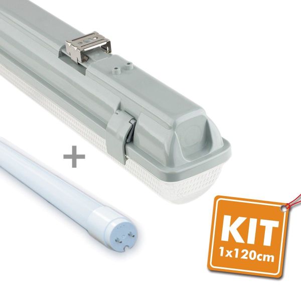 Kit de tubo de LED de 20W 120cm T8 impermeable IP65 + Tubo del LED